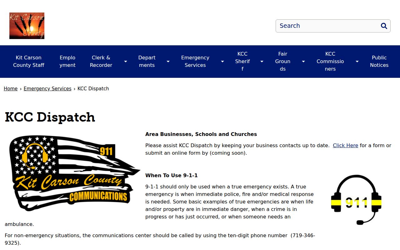 Kit Carson County criminal warrant records dispatch channel