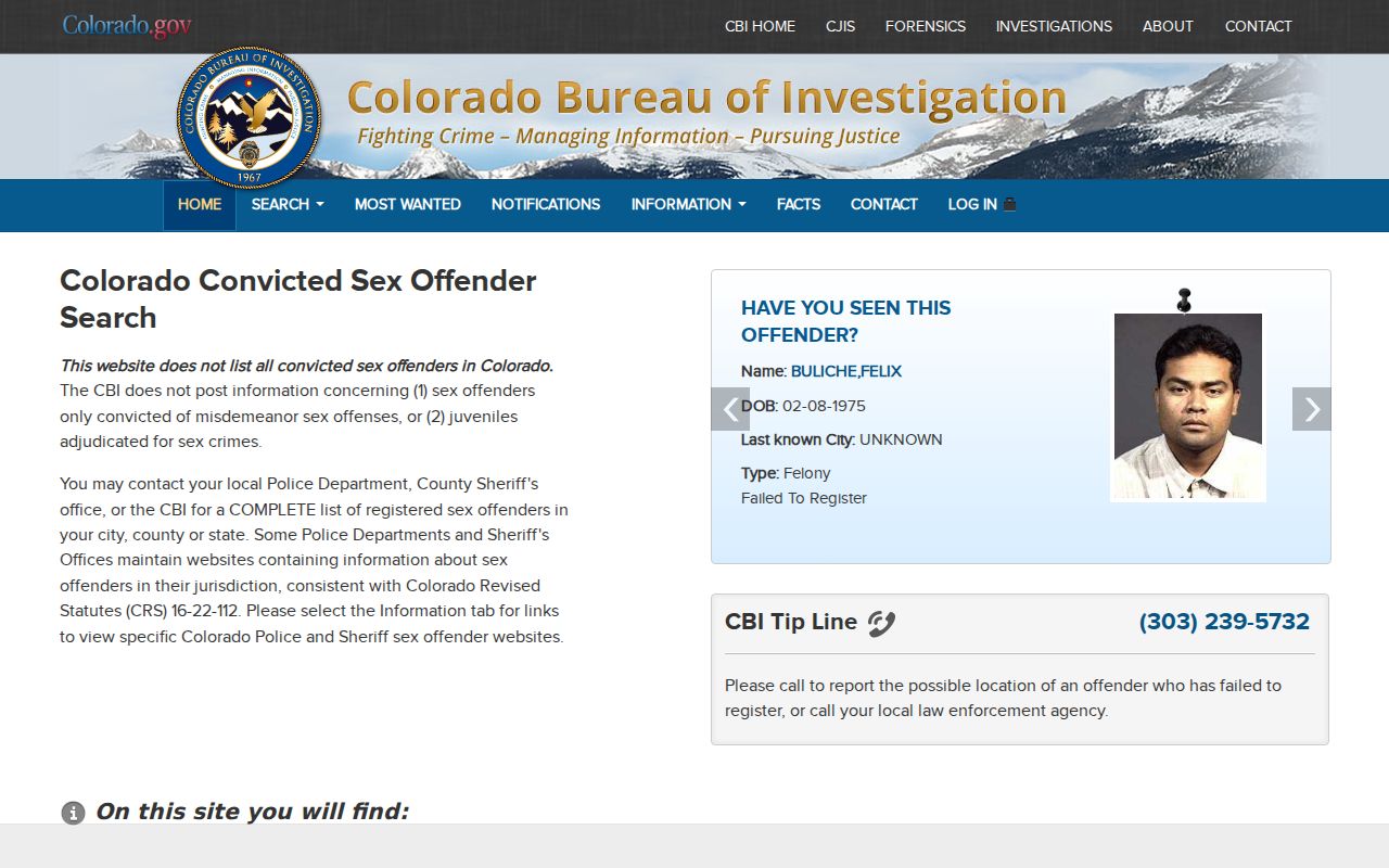 Kit Carson County sex offender registry agreement